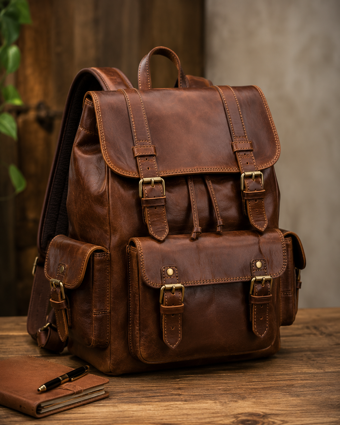 Vintage Leather Backpack